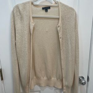 Ann Taylor gold/beige cardigan